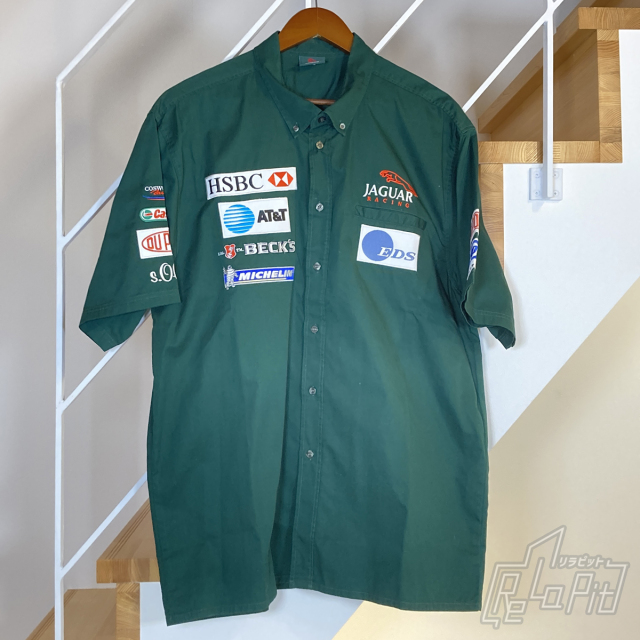 【ReLaPit古着販売】【メール便発送】ジャガーレーシング 2001年-2004年 ピットシャツ XL チーム支給品 USED