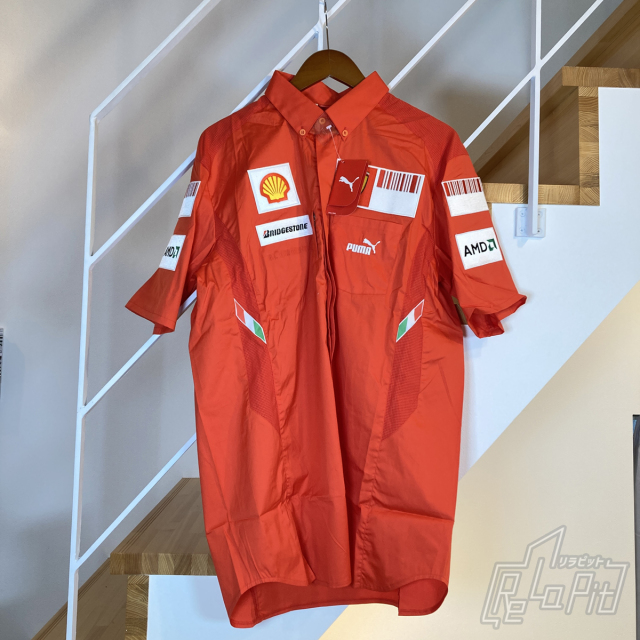 【ReLaPit古着販売】【メール便発送】フェラーリ ピットシャツ 2008年 チーム支給品 新品タグ付 レッド サイズXL
