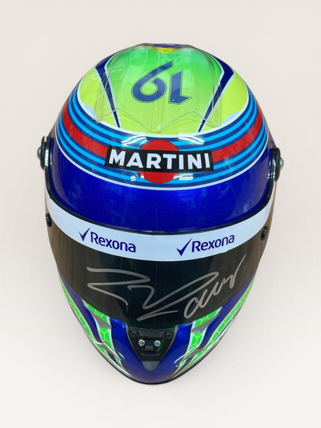 （1点物）F1 ウィリアムズ　ジョージラッセル直筆サイン入り 1/43 F.マッサ 直筆サイン入り Schuberth ウィリアムズ マルティニ