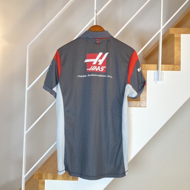 ハース 支給品 チームポロシャツ Lサイズ USED F1グッズ・ミニカーの