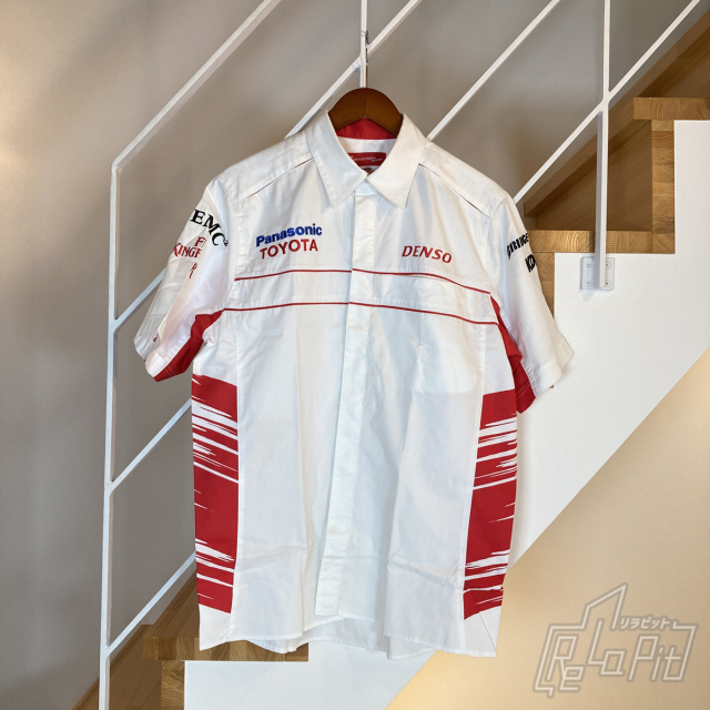 【ReLaPit古着販売】【メール便発送】トヨタ F1 ピットシャツ ホワイト サイズL 支給品