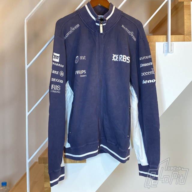 【ReLaPit古着販売】【宅急便発送】マクレガー製 ウィリアムズF１チーム AT&T フルジップ スウェット チーム支給品 サイズXXL