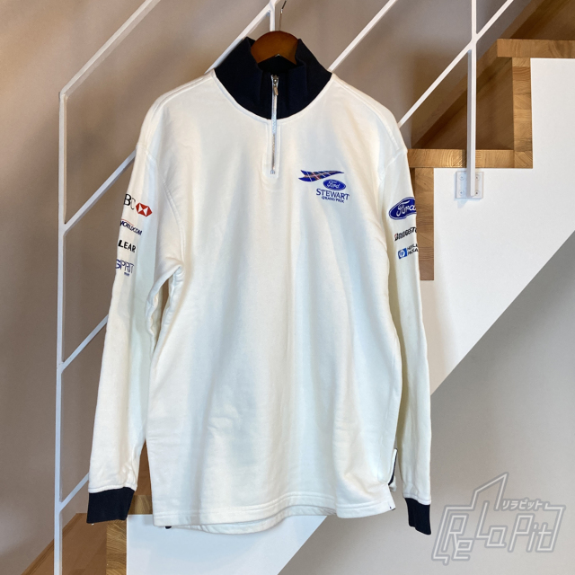 【ReLaPit古着販売】【宅急便発送】エスピット製 スチュワートグランプリハーフジップ スウェット チーム支給品 サイズXL