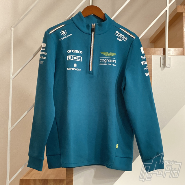 【ReLaPit古着販売】【宅急便発送】アストンマーティン F1 2023 チーム ハーフジップジャケット グリーン サイズM