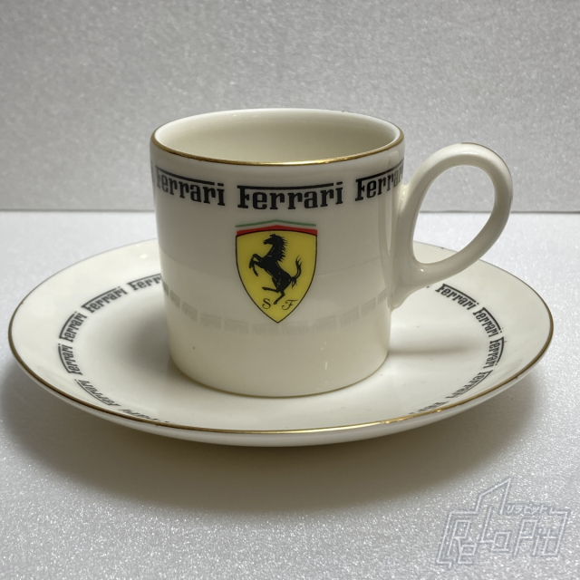 【ReLaPit古着販売】【宅急便発送】フェラーリ カップ ソーサー セット ホワイト Type A