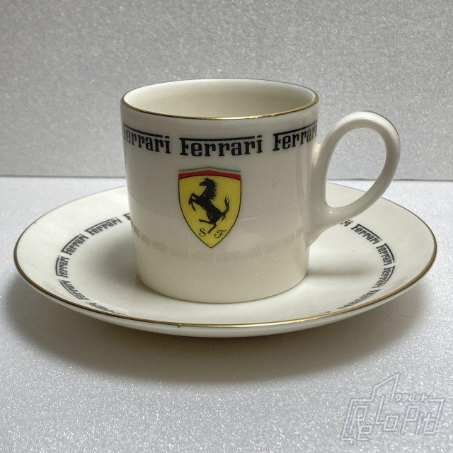 【ReLaPit古着販売】【宅急便発送】フェラーリ カップ ソーサー セット ホワイト Type B
