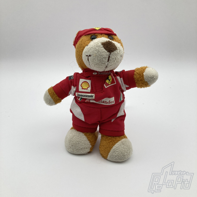 【ReLaPit古着販売】【宅急便発送】フェラーリ マスコット ベア レーシングスーツ レッド カラビナタイプ 14cm