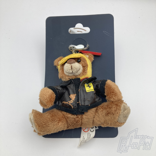 【ReLaPit古着販売】【宅急便発送】フェラーリ マスコット ベア レザージャケット ブラック 10cm 革剥がれ(ジャンク)