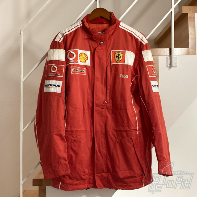 【ReLaPit古着販売】【宅急便発送】FILA Ferrari 2004 ブルゾン USA Mサイズ 支給品