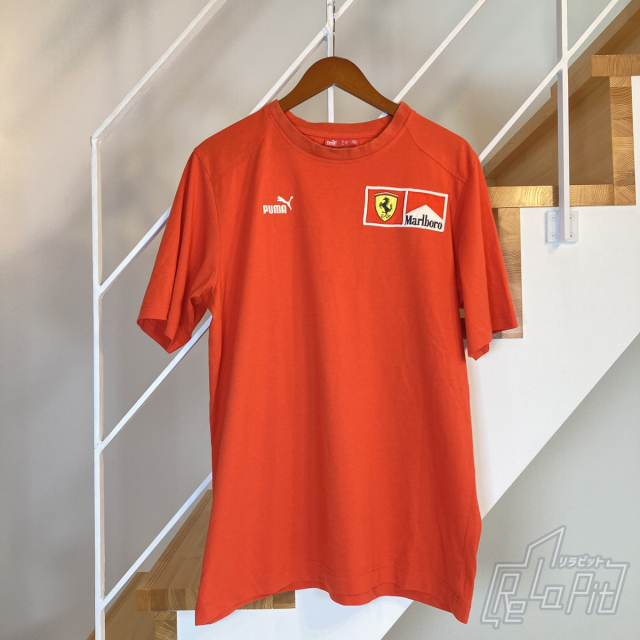 【ReLaPit古着販売】【メール便発送】プーマ フェラーリマールボロワッペン Tシャツ サイズ:L 支給品(トルコ製)