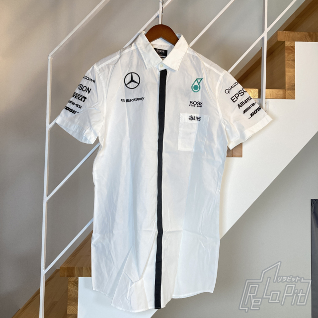 【ReLaPit古着販売】【メール便発送】ヒューゴボス メルセデスピットシャツ サイズ:L　支給品　訳アリ