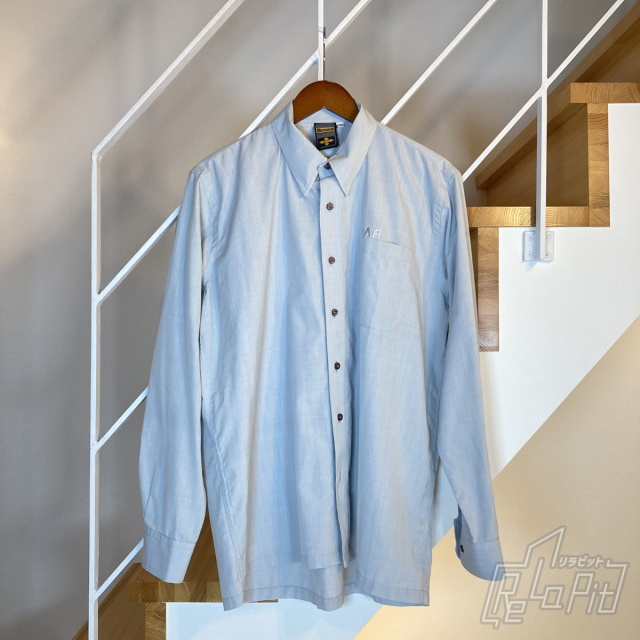 【ReLaPit古着販売】【メール便発送】BAR ライフスタイル 長袖シャツ 支給品 ライトブルー Mサイズ