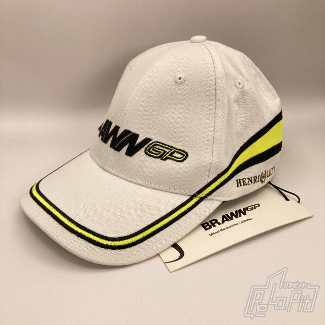 【ReLaPit古着販売】【宅急便発送】ジェンソン・バトン ブラウンGP 2009 チームキャップ ホワイト 新品タグ付き