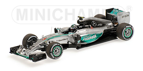 【アウトレットセール】ミニチャンプス1/43 メルセデス W06 N.ロズベルグ マレーシアGP 2015スペシャルVer. 限定350pcs(レジン製）