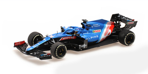 【アウトレットセール】ミニチャンプス 1/43 アルピーヌ F1 A521 F.アロンソ ハンガリーGP 2021
