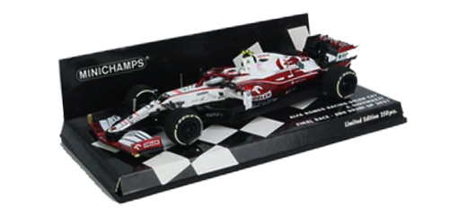 【特価ミニカー】・ミニチャンプス 1/43 アルファ ロメオ F1 C41 A.ジョビィナッティ アブダビGP 2021 チーム離脱最終レース仕様