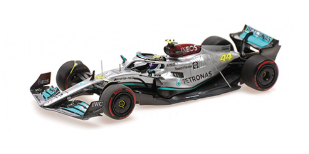 【アウトレットセール】ミニチャンプス 1/43 メルセデス F1 W13 L.ハミルトン ブラジルGP 2022 2位