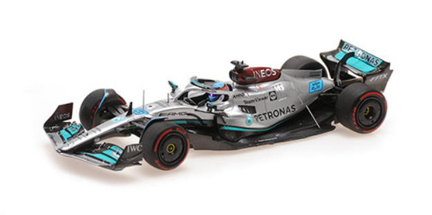 【アウトレットセール】ミニチャンプス 1/43 メルセデス F1 W13 G.ラッセル ハンガリーGP 2022 初ポールポジション