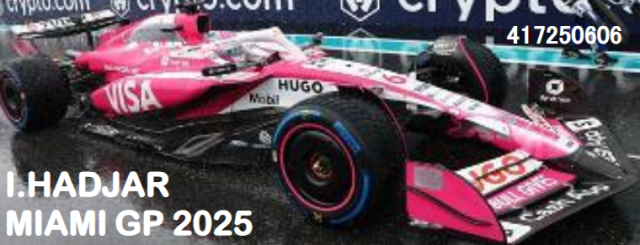 【ミニチャンプス(417250606)】ご予約商品7/21締切】1/43 ビザ キャッシュ RB F1チーム VCARB02 I.ハジャー マイアミGP 2025 予価：税込￥18480