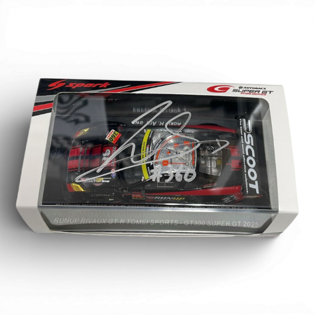 期間限定お値下げ！激レア！早い者勝ち！　続ジョイ・カット　嶋ヨシノリ 清水啓伸選手直筆サイン入 スパーク 1/43 RUNUP RIVAUX GT-R TOMEI