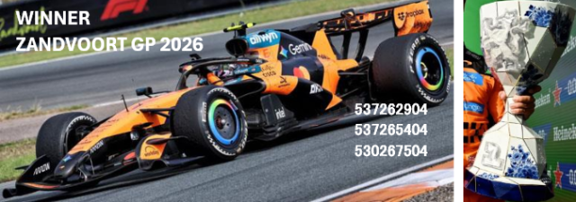 【ミニチャンプス(537265404)ご予約商品10/25締切】1/43 マクラーレン MCL40 L.ノリス 2026年オランダGP 優勝 フィギュア・ポジションボード・トロフィー付 予価：税込￥24,200