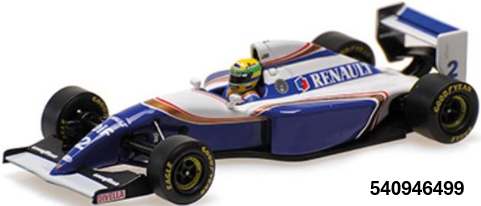 【ミニチャンプス(540946499)ご予約商品8/16締切】1/64 ウィリアムズ FW16 アイルトン・セナ 1994年3月2日 ポール・リカールテスト 予価：税込￥6050