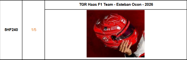 【スパーク(5HF240)ご予約商品4/5締切】1/5 E.オコン 2026年ヘルメット 予価:税込¥8250