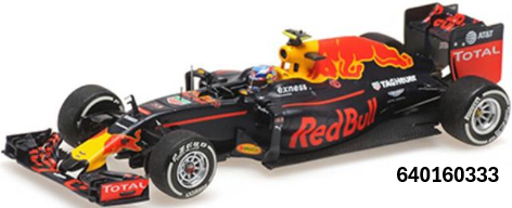 【ミニチャンプス(640160333)ご予約商品8/16締切】1/64 レッドブル RB12 M.フェルスタッペン 2016年スペインGP 優勝 ボールベアリング・フロントタイヤ仕様 予価:税込¥6050