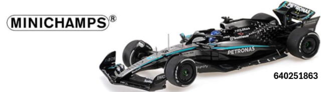 【ミニチャンプス(640251863)ご予約商品8/16締切】1/64 メルセデス W16 G.ラッセル 2025年シンガポールGP 優勝 予価：税込￥6050