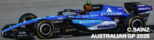 【ミニチャンプス(640260155)ご予約商品5/31締切】1/64 ウィリアムズ FW48 C.サインツ オーストラリアGP 2026 予価：税込￥6050