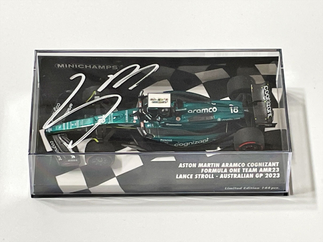 L.ストロール直筆サイン入ミニチャンプス 1/43 アストンマーティン AMR23　オーストラリアGP
