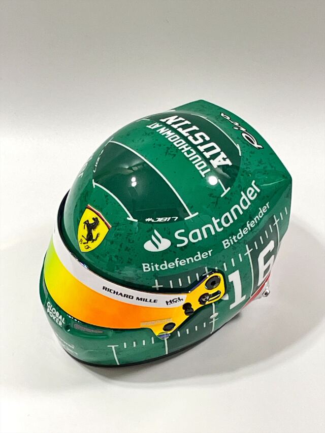 【海外並行輸入品】C.ルクレール 2023年アメリカGP(オースチン) 1/2ヘルメット
