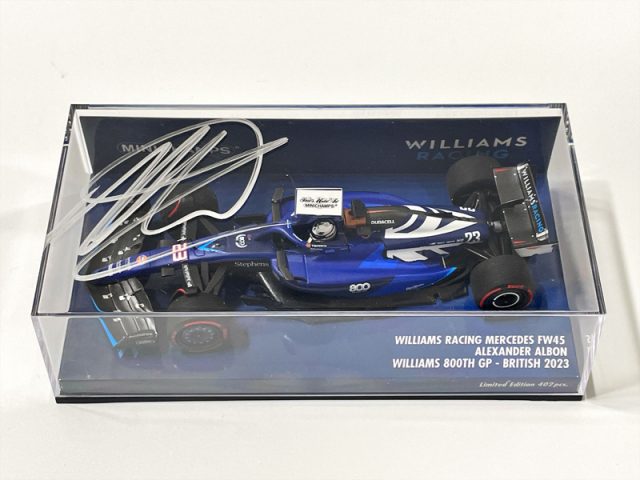 A.アルボン直筆サイン入 ミニチャンプス 1/43　FW45 2023年イギリスGPウィリアムズ800TH