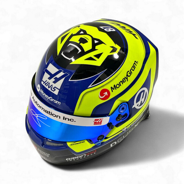 2025 O.ベアマン直筆サイン　ハース 1/2ヘルメット