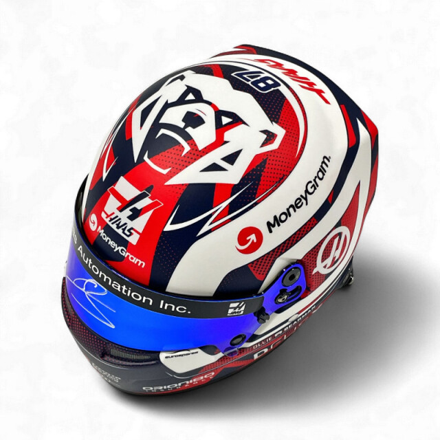 2025 O.ベアマン直筆サイン入　イギリスGP限定　ハース 1/2ヘルメット