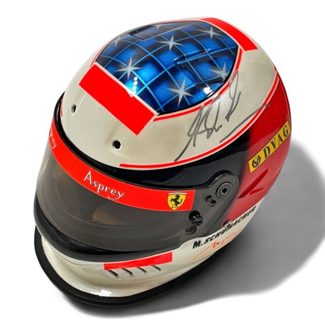 ミハエル・シューマッハ直筆サイン入  フェラーリ時代　1996　1/2ヘルメット 