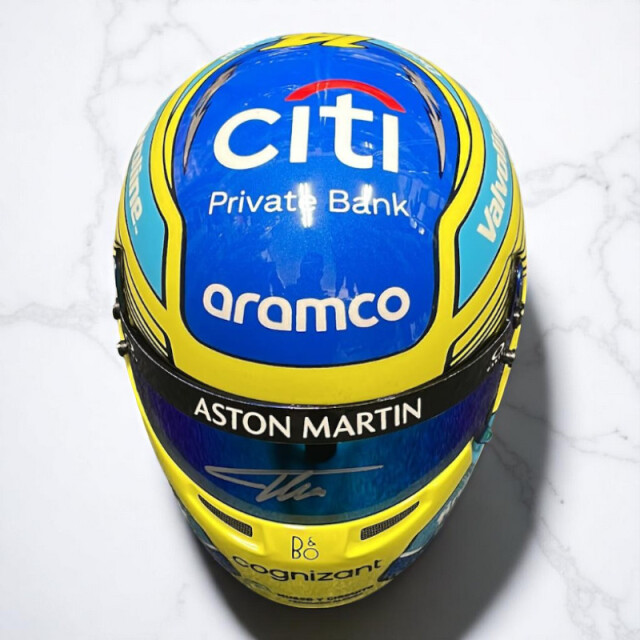 F.アロンソ直筆サイン入 2024  1/2ヘルメット