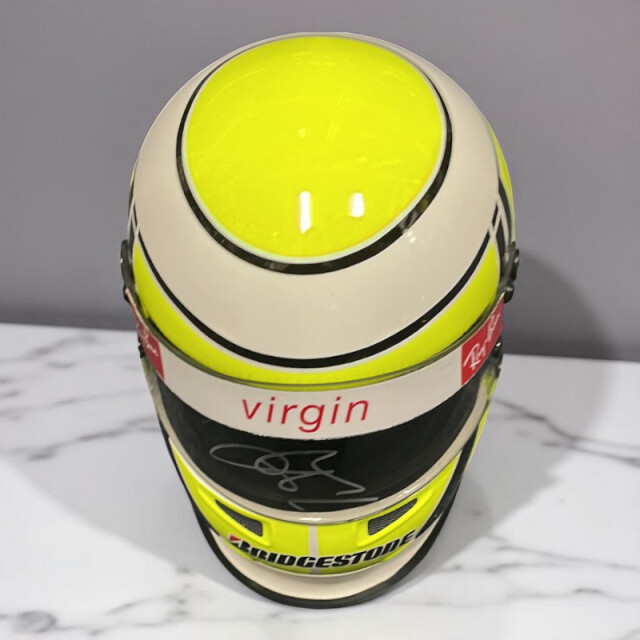 注釈あり】J.バトン直筆サイン入 2009 1/2 ヘルメット F1グッズ