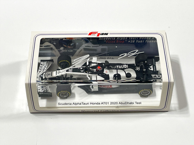 角田裕毅 直筆サイン入 【F1速報別注】スパーク 1/43 アルファタウリ・ホンダ AT01 角田裕毅 2020 アブダビテスト No.38 First Step