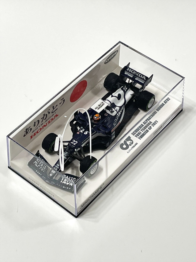 角田裕毅 直筆サイン入 ミニチャンプス 1/43 アルファタウリ・ホンダ