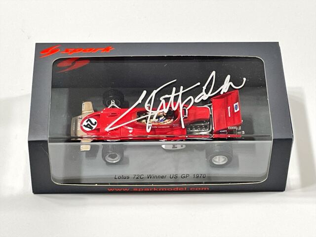 E.フィッティパルディ直筆サイン入 スパーク 1/43 ロータス72C 1970USGP 優勝