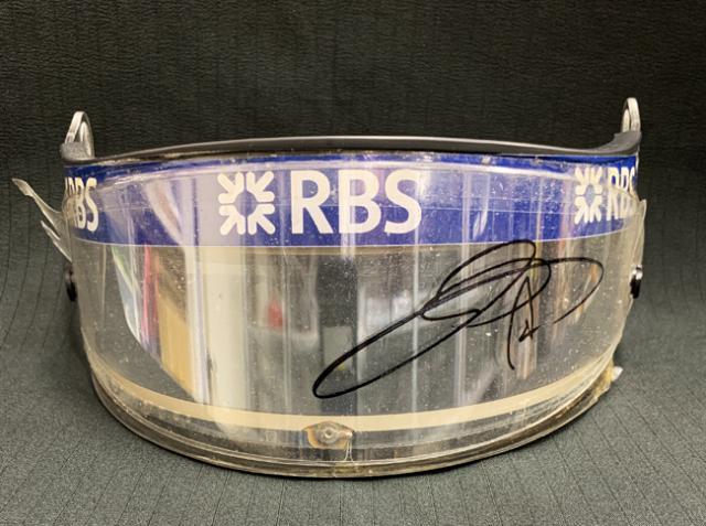 中嶋一貴 レイン用　ウィリアムズ時代 直筆サイン入り　バイザー