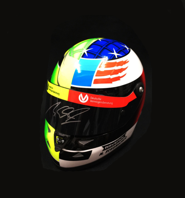 ミック・シューマッハ 直筆サイン入 SCHUBERTH 2017年F1ベルギーGPデモンストレーションラン 1/2 ヘルメット