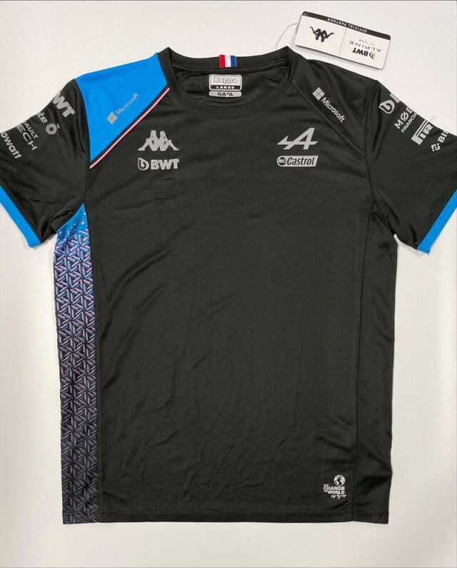 2023 アルピーヌF1 チーム支給品 Tシャツ Kappa製 新品 サイズL