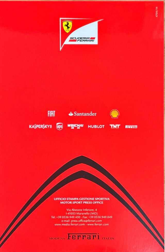 フェラーリ公式 キミ・ライコネン 2014ドライバーズカード F1グッズ