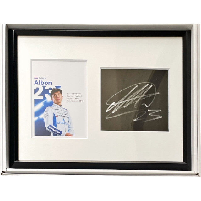 A.アルボン直筆サイン入色紙＋2025ドライバーズカード(額装品)