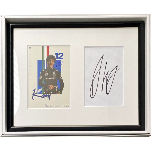 K.アントネッリ直筆サイン入色紙＋2025ドライバーズカード(額装品)