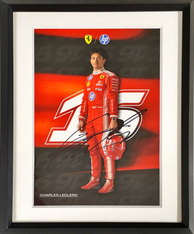 C.ルクレール直筆サイン入 2026フェラーリ ドライバーズカード(額装品)TYPEB
