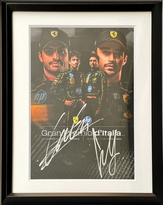 2024年イタリアGP限定 フェラーリ ドライバーズカード　ルクレール　サインツ 2024年イタリアGP限定 フェラーリ ドライバーズカード