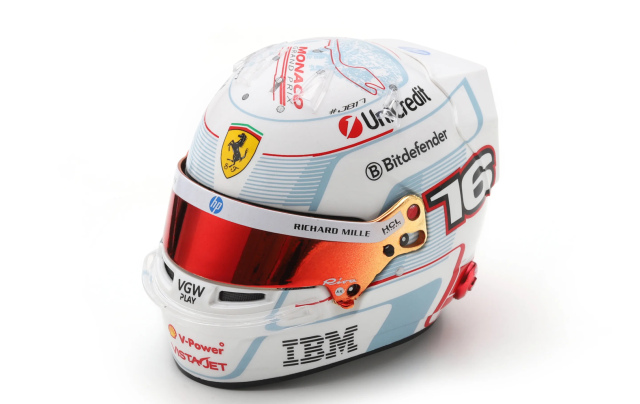 ルックスマート LSHEL013 1/5 C.ルクレール 2025年モナコGP 2位 ヘルメット